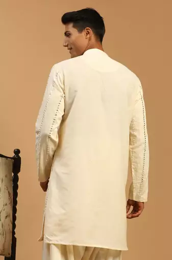 Cream Viscose Kurta