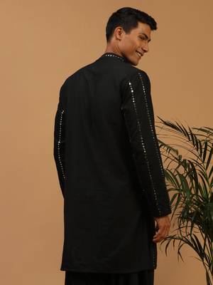 Black Viscose Kurta 3