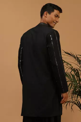 Black Viscose Kurta