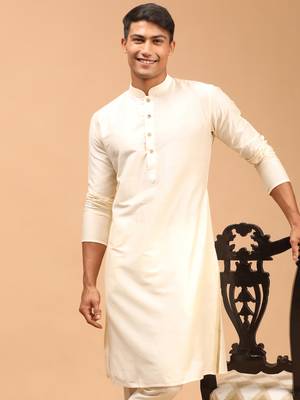 Cream Viscose Kurta 1