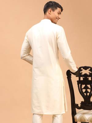 Cream Viscose Kurta 3