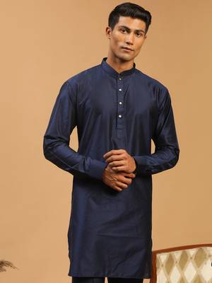 Navy Blue Viscose Kurta 1