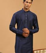 Navy Blue Viscose Kurta