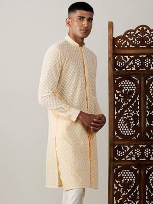 Yellow Georgette Kurta 2