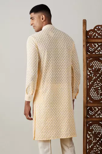 Yellow Georgette Kurta