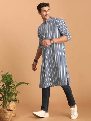 Indigo Blue Cotton Kurta 2