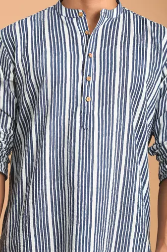 Indigo Blue Cotton Kurta