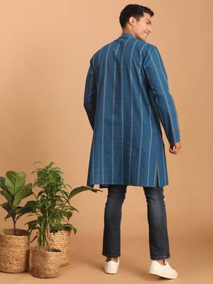 Indigo Blue Cotton Kurta 3