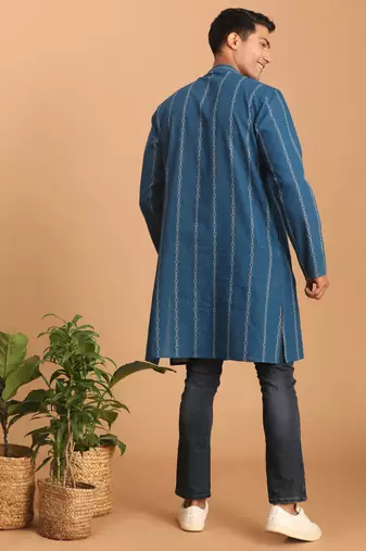 Indigo Blue Cotton Kurta