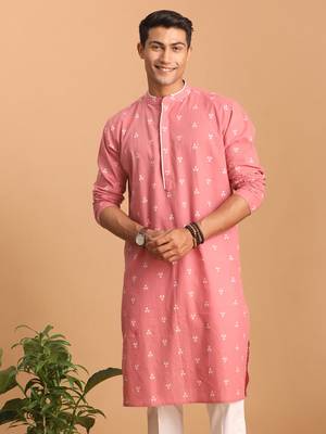 Pink Cotton Kurta 1