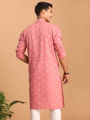 Pink Cotton Kurta 3