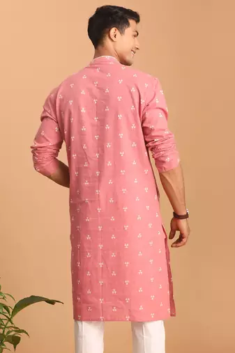 Pink Cotton Kurta