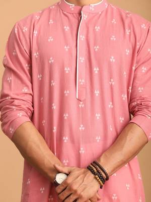 Pink Cotton Kurta 4