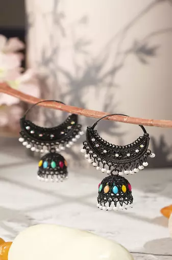 Antique multi-handmade celebrity inspired latest trendy stylish earrings for women's and girls