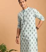 Aqua Cotton Kurta