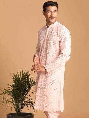 pink georgette kurta 2