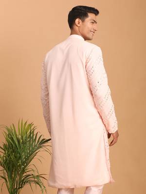 pink georgette kurta 3