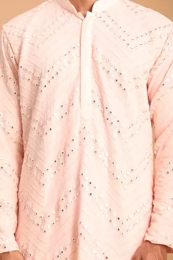 pink georgette kurta