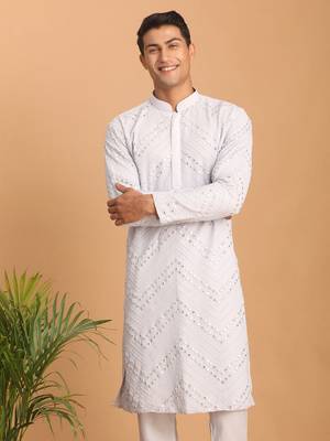 aqua georgette kurta 1