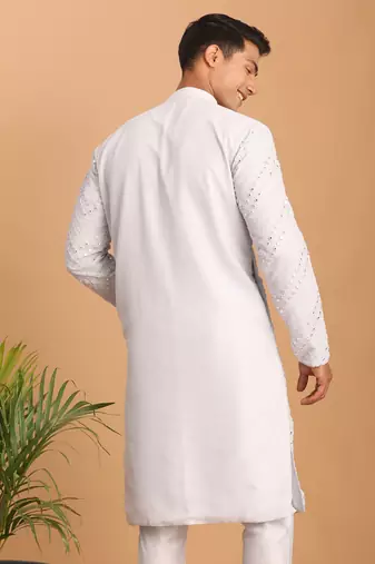aqua georgette kurta