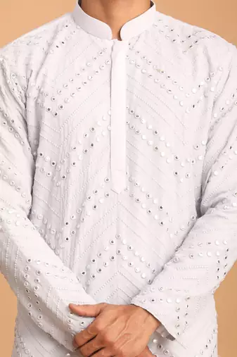 aqua georgette kurta