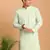 aqua georgette kurta with mirror work