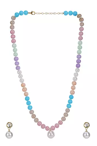 Ladies luxury necklace and earrings jewellery set for women and girls for wedding wear, casual wear.