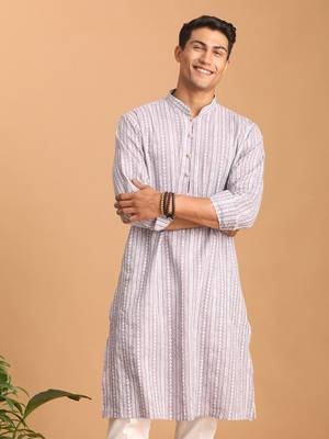 Purple Cotton Kurta 1