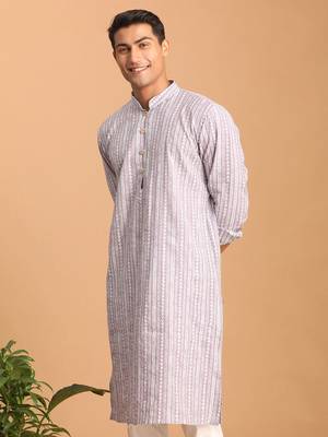 Purple Cotton Kurta 2