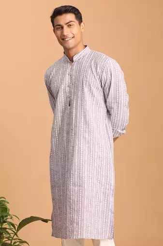 Purple Cotton Kurta