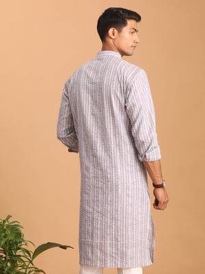 Purple Cotton Kurta 3