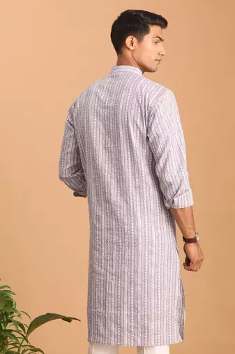 Purple Cotton Kurta