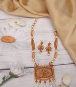 Girls luxury necklace and earrings temple jewellery for women and girls for wedding wear,casual wear