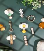 Trendy deluxe hair glamorous gold plated hair fashionable hair accessory for girls and womens