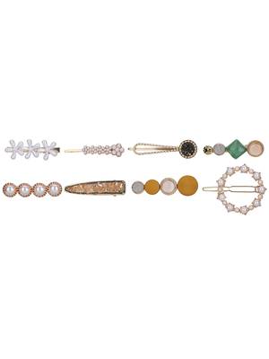 Trendy deluxe hair glamorous gold plated hair fashionable hair accessory for girls and womens 2