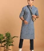 Indigo Blue Cotton Kurta