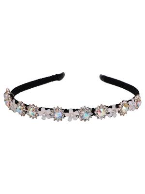 Trendy deluxe hair glamorous gold stones hair fashionable hair accessory for girls and womens 3