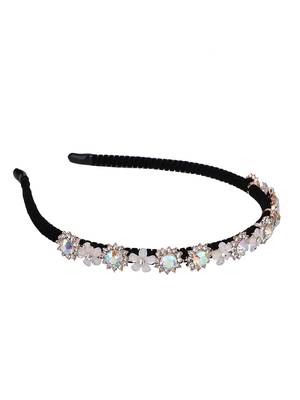 Trendy deluxe hair glamorous gold stones hair fashionable hair accessory for girls and womens 4