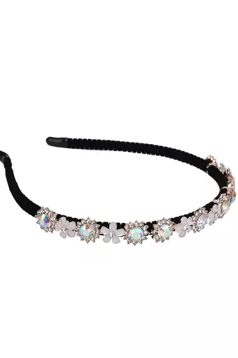 Trendy deluxe hair glamorous gold stones hair fashionable hair accessory for girls and womens