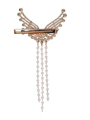 Trendy deluxe hair glamorous pearl rhinestone hair fashionable hair accessory for girls and womens 4