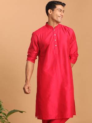 Pink Viscose Kurta 1