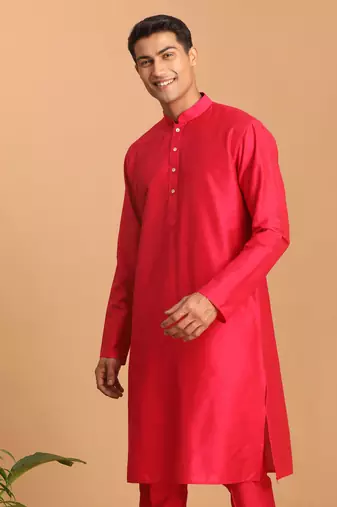 Pink Viscose Kurta