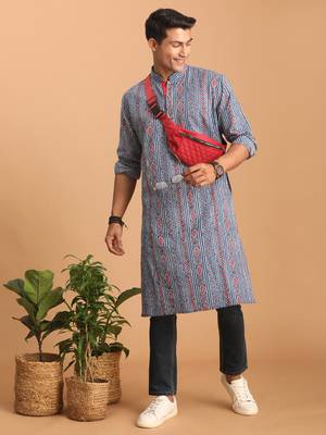 Indigo Blue Cotton Kurta 1