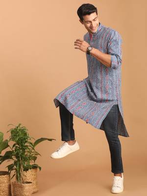 Indigo Blue Cotton Kurta 2