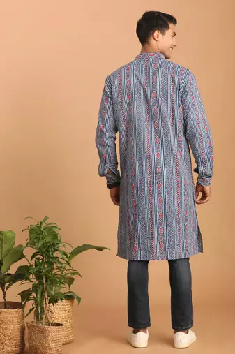 Indigo Blue Cotton Kurta