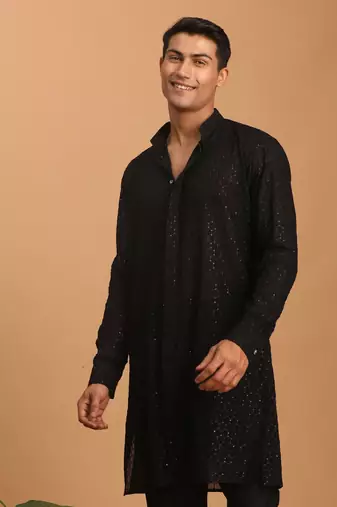 Black Georgette Kurta