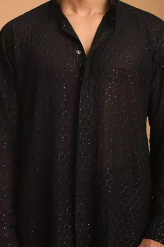 Black Georgette Kurta