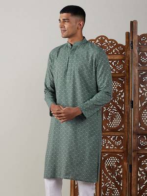 Green Cotton Kurta 2