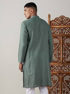 Green Cotton Kurta 3