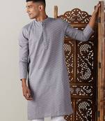 Grey Cotton Kurta